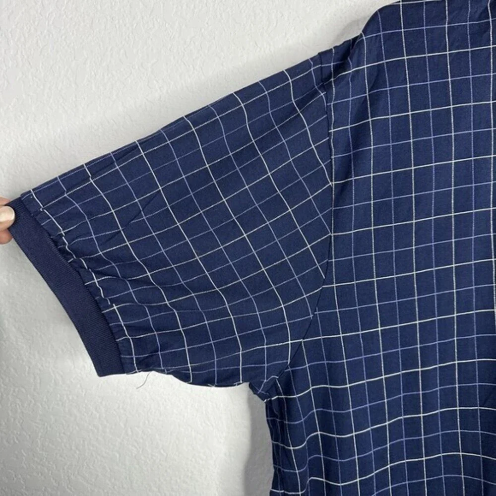 Polo Ralph Lauren Shirt Men XL Blue Plaid Short Sleeve Golf Business Preppy Polo